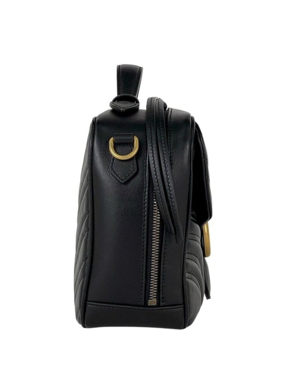 Gucci GG Marmont 2-Way Shoulder Bag Double Leather Black - Picture 4 of 11